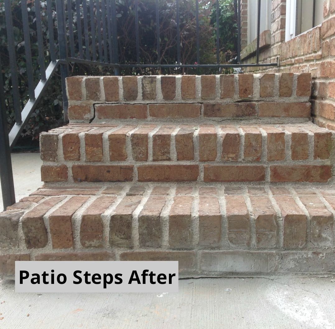 patio steps after  polyrenewal