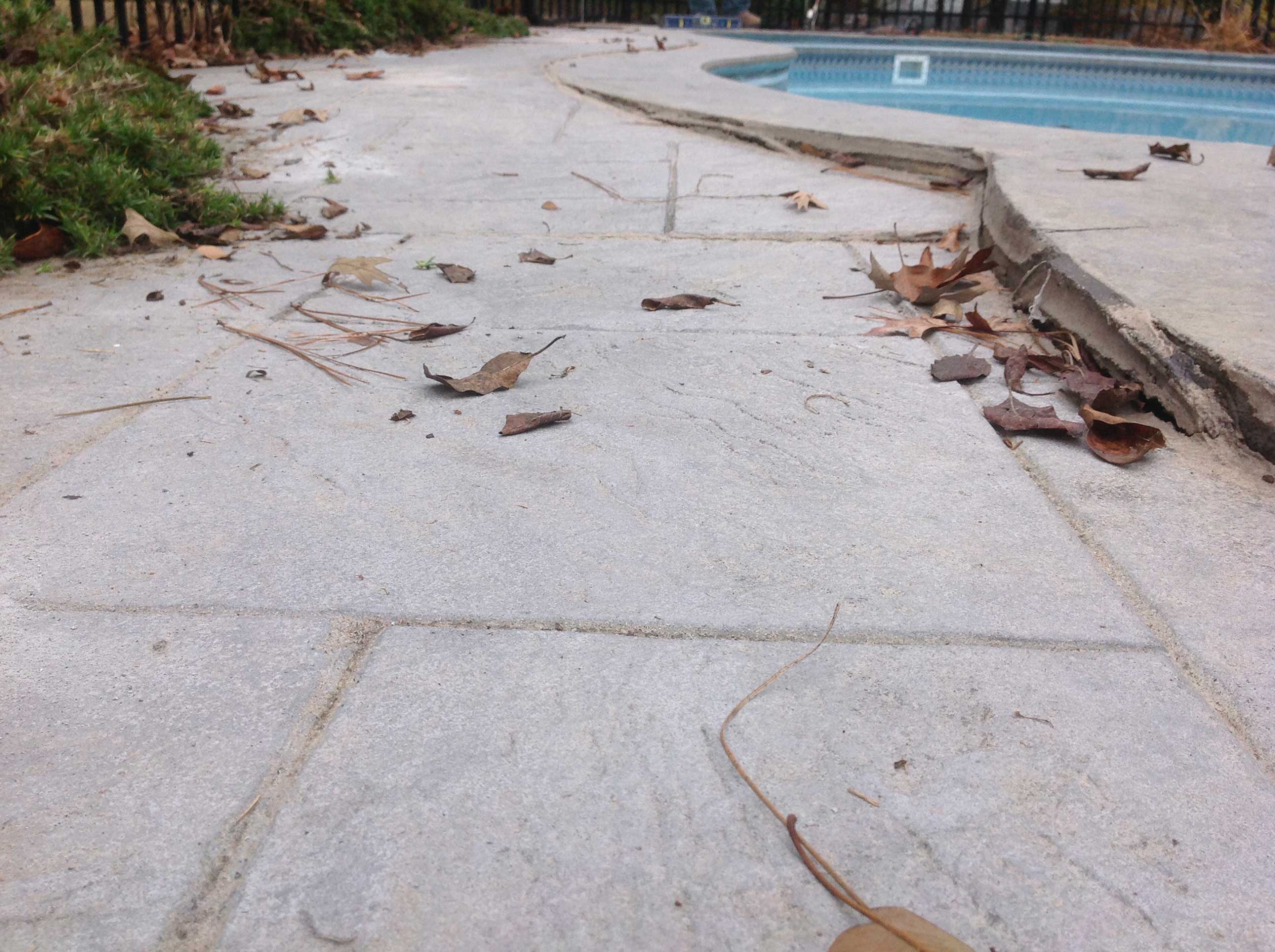 Pool Deck before leveling